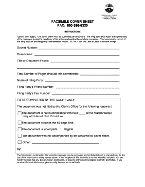 Tribal Court Fax Cover Sheet