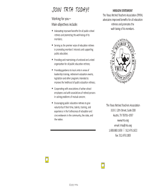 Texas Retired Teachers Association Membership Enrollment Form