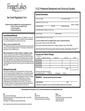 FLCC Non Credit Registration Form