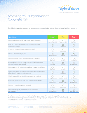 Copyright Risk Assessment Form
