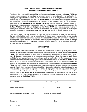 McGaw YMCA Volunteer Application Packet