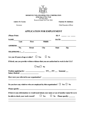 Roosevelt Island Operating Corporation Employment Application
