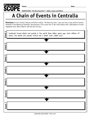 The Burning Town Activity Sheet