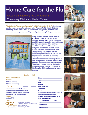 Home Care for the Flu Booklet