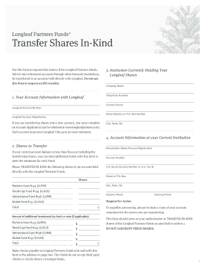 Longleaf Partners Funds Transfer Shares In-Kind Form