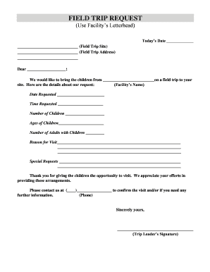 Field Trip Request Form