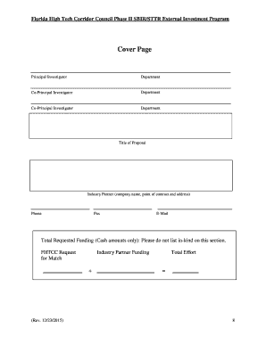 Florida High Tech Corridor Council Phase II SBIRSTTR