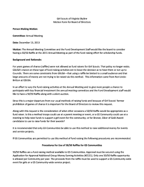 Girl Scouts of Virginia Skyline Motion Form for Board of - gsvsc