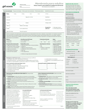 Membresa para adultos MISIN DE GIRL SCOUTS