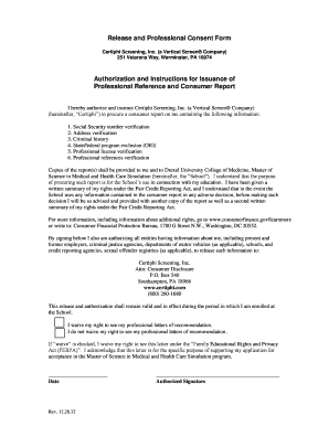 Release and Professional Consent Form