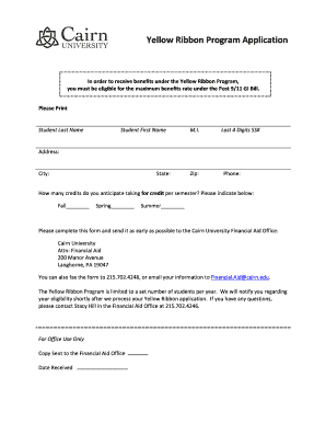 Yellow Ribbon Program Application