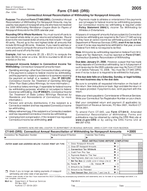 Connecticut Annual Reconciliation of Withholding for Nonpayroll Amounts