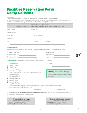Facilities Reservation Form