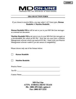 ERA Selection Form