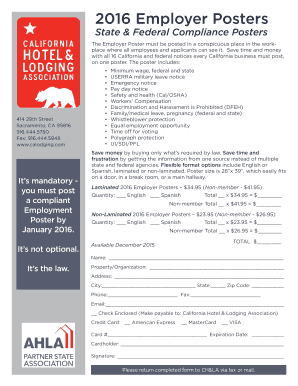 2016 California Employer Posters