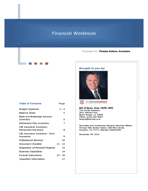 Financial Workbook