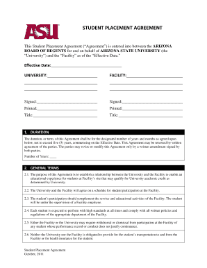 Student Placement Agreement