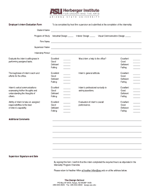 Employer’s Intern Evaluation Form