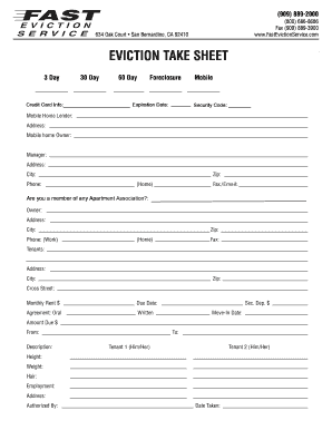 California Eviction Notice Form
