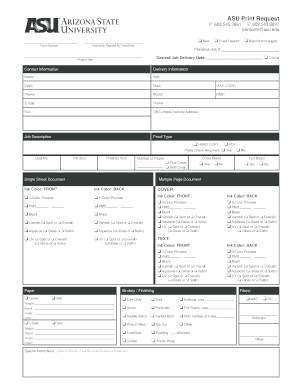 ASU Print Request Form
