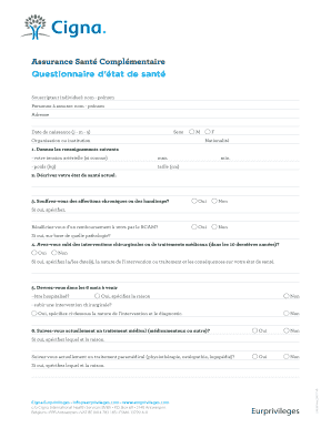 Questionnaire d’état de santé