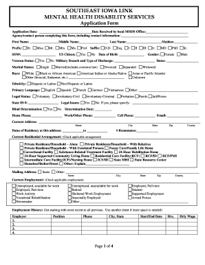 Southeast Iowa Link Mental Health Disability Services Application