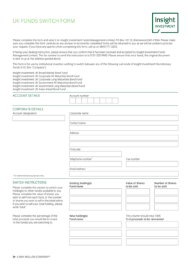 UK Funds Switch Form
