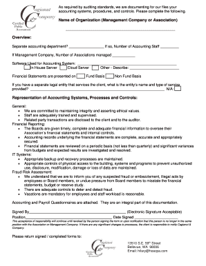 Accounting Systems Documentation Form