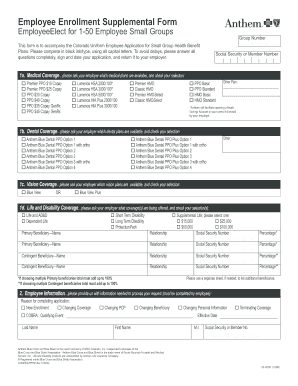 Colorado Employee Health Benefit Enrollment Form