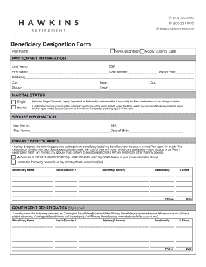 Beneficiary Designation Form