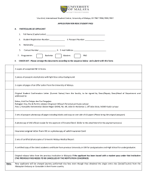 Application for New Student Pass