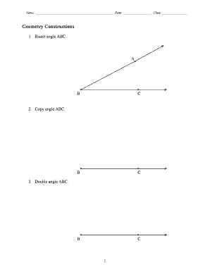 Geometry Constructions Worksheet