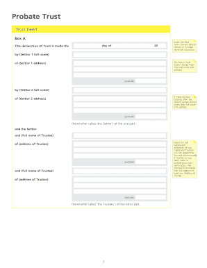 Probate Trust Deed