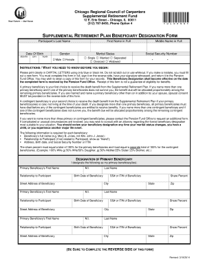 Supplemental Retirement Plan Beneficiary Designation Form