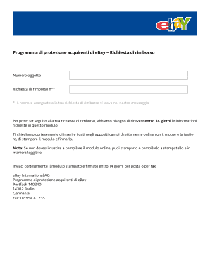 Programma di protezione acquirenti di eBay – Richiesta di rimborso