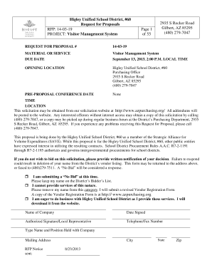 Vistor Management System RFP 14-03-19 - SchoolSites