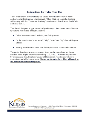 Kansas Consumer Advisory Form