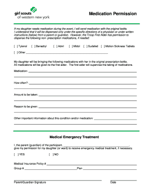 Medication Permission Form