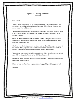Speech and Language Homework