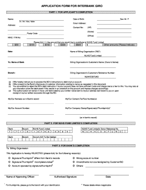 Interbank Giro Application Form