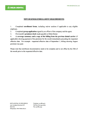 Delta Dental New Mexico Employer Application