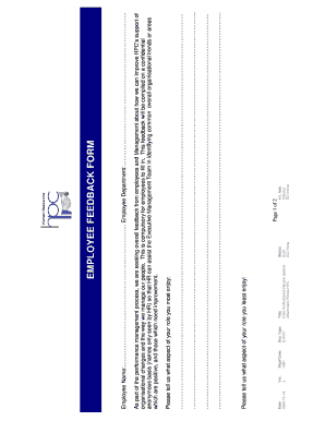 Employee Feedback Form