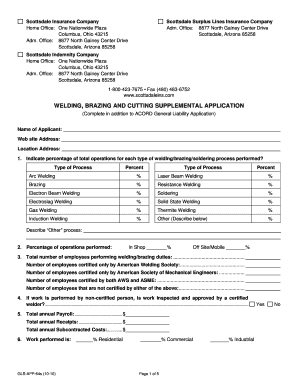 Welding Brazing Cutting Supplemental Application