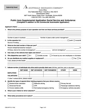 Public Auto Supplemental Application