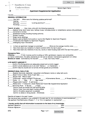 Apartment Insurance Application Form