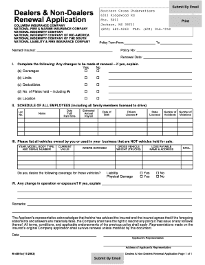 Dealers Non-Dealers Renewal Application
