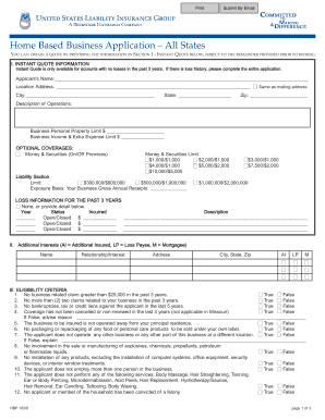Home Based Business Insurance Application
