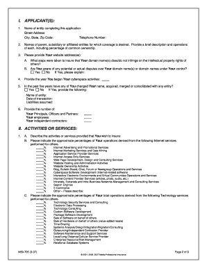 Errors and Omissions Application