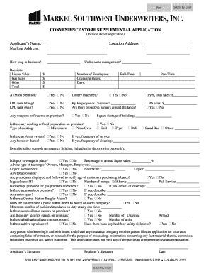 Convenience Store Supplemental Application