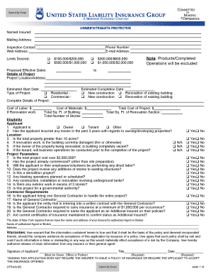 US Liability Insurance Application